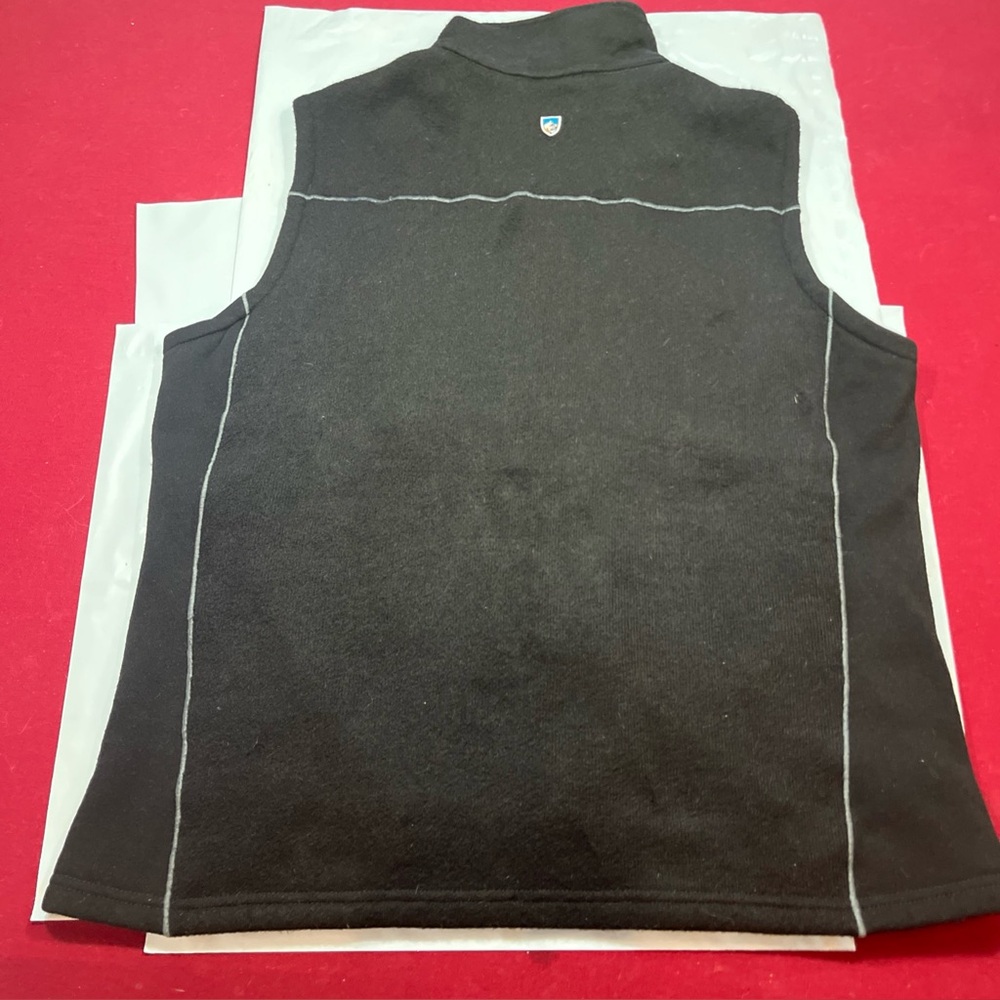 Kuhl BLACK FLEECE Knit VEST Full Zip Front Big Pockets Men’s XL Rayon Polyester - Picture 8 of 16